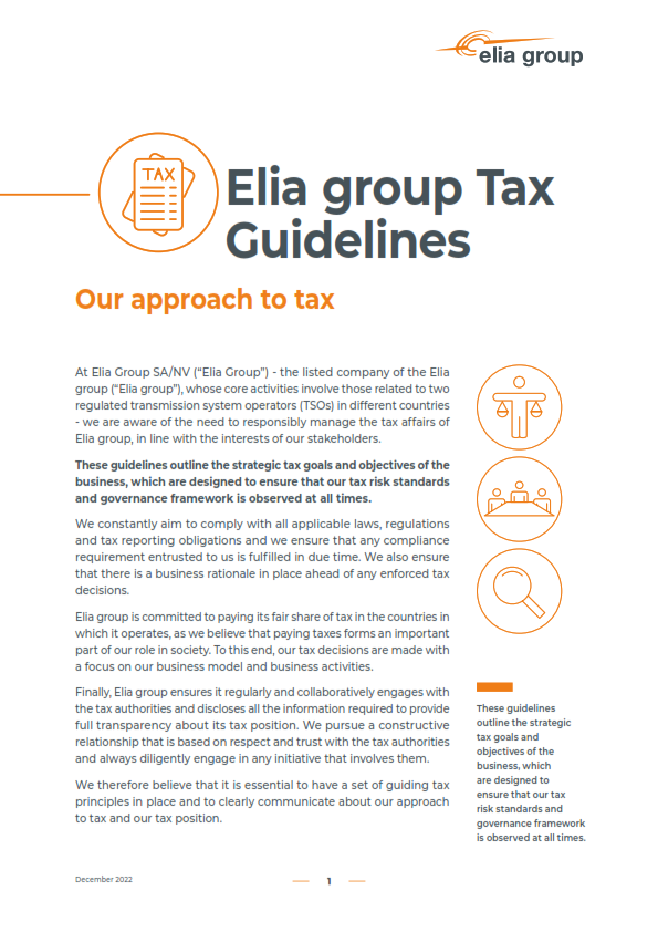 Elia Group Tax Guidelines